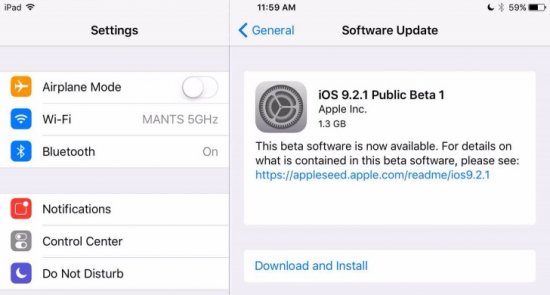 ios 9.2.1 beta